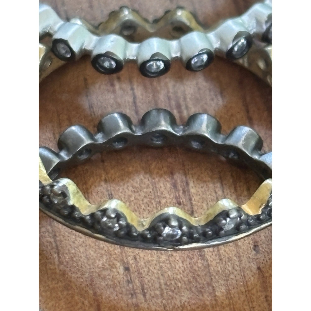 Freida Rothman Five Sterling Silver Stacking Rings Sizes 6-7 - Picture 4 of 16
